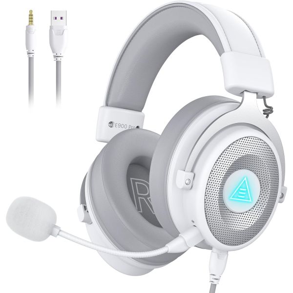 무선 게이밍 마우스 인체공학 스타 휴대용 PC용 EKSA USB 헤드셋 - 탈착식 노이즈 캔슬링 마이크가 있는 컴퓨터 헤드셋, 7.1 서라운드 사운드, 50MM 드라이버 PS4 106,600원