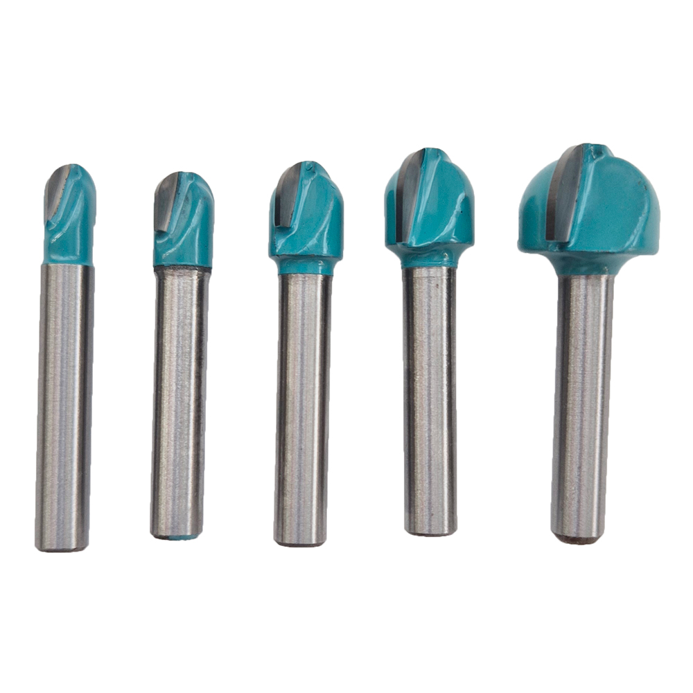 목재 홈파기 목공 가공 엔드밀 초경 라우터 생크 6mm 원형 트리머 5종, 1세트 22,500원