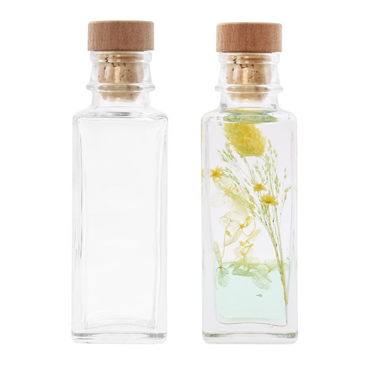 홈앤라이프 하바리움 용기 엣지 100 사각 유리병 100ml 1박스 77병, 코르크타입 코르크우드캡(1박스 77개) 133,400원