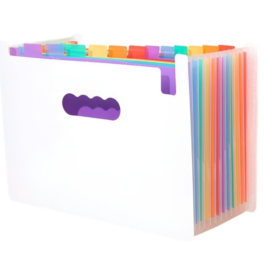 프라리 A4 오픈형 아코디언 포켓 파일케이스 오픈형 13칸, 화이트, 1개 7,800원