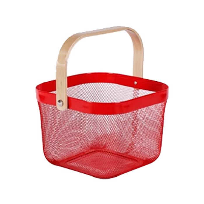 위드윈 리사토르프 철제바구니 우드손잡이 다용도 수납바구니 이케아바구니 9,700원