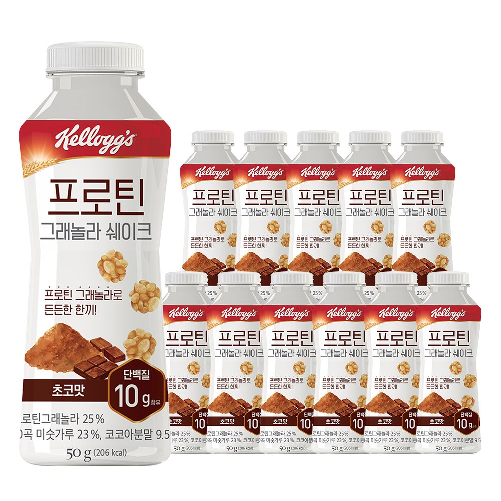 켈로그 프로틴 그래놀라 쉐이크 초코맛 20,740원