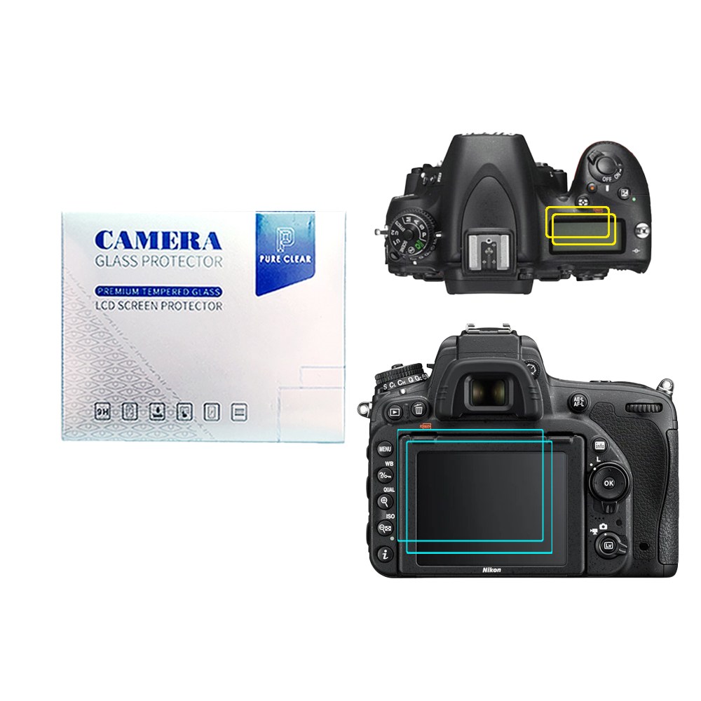 퓨어클리어 니콘 D750 강화유리 액정보호필름 2매 (액정+상단 2매씩) 9,800원