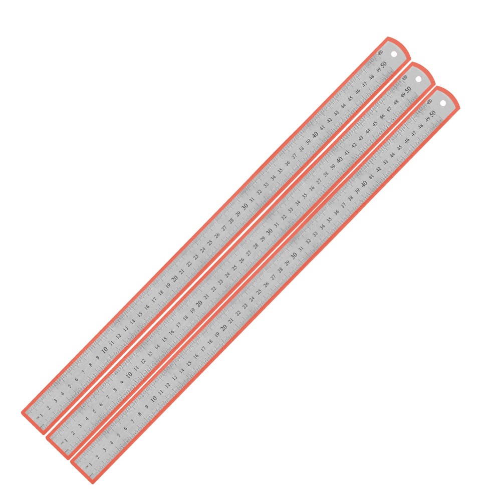 스텐 철자 스텐레스자 직자 500mm 철자 쇠자 스틸자 A타입 50cm - 두께 1mm, 3개, 실버 8,700원