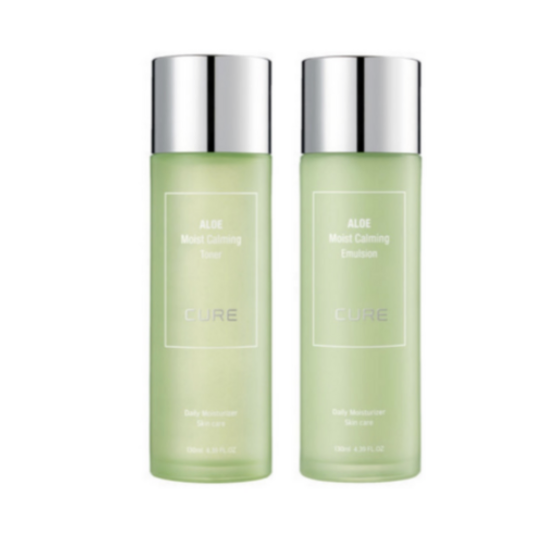 [김정문알로에] 큐어 카밍 토너+카밍 에멀젼 24,000원