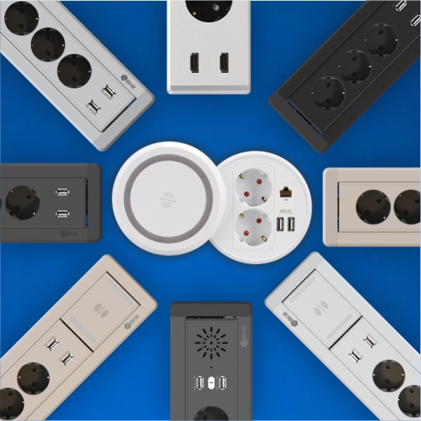 BIS 빌트인콘센트 가구 매립 콘센트 팝업 가구콘센트 테이블 주방 아일랜드 식탁 싱크대 책상 USB충전 스마트폰 무선충전 247,320원