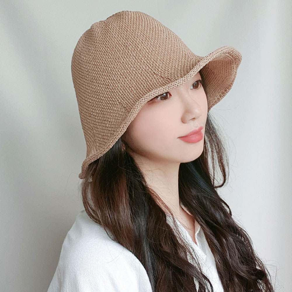이코마켓 국산 샤방 봄 가을 여성 여름 벙거지모자 여름챙모자 와이어 린넨 니트 버킷햇 15,740원