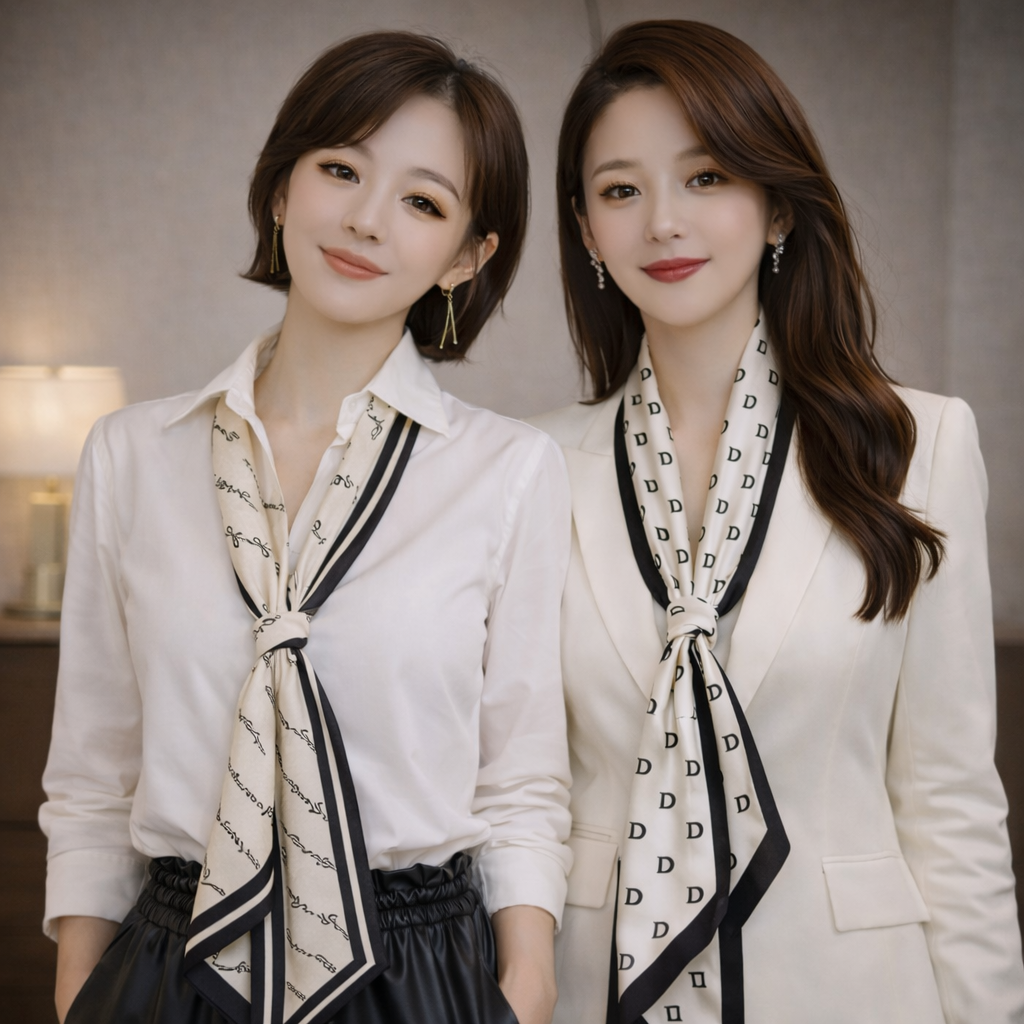 샤쯔 여성 포인트 봄 가을  스카프 2종 세트 16,400원