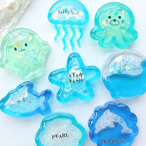 레진몰드 바다친구쉐이커 2종 모양 투명 실리콘 몰드 DIY 공예용 트렌디한 키치 감성 쪼만한마을 2,600원