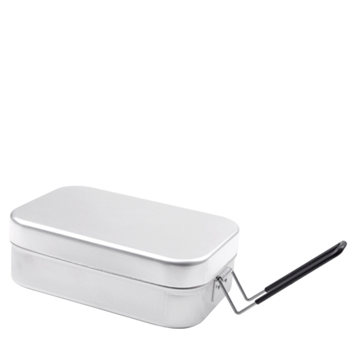 트란지아 손잡이 접이식 경량 사각 반합 L (반합 케이스 증정), 실버, 1세트 23,000원