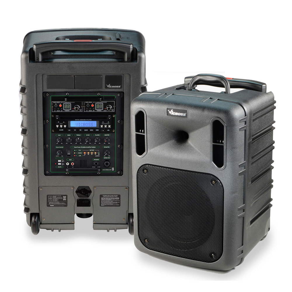 PWA-VN1232 2채널 무선마이크 CD 블루투스 USB 충전이동식 앰프 스피커 버스킹 1,671,000원