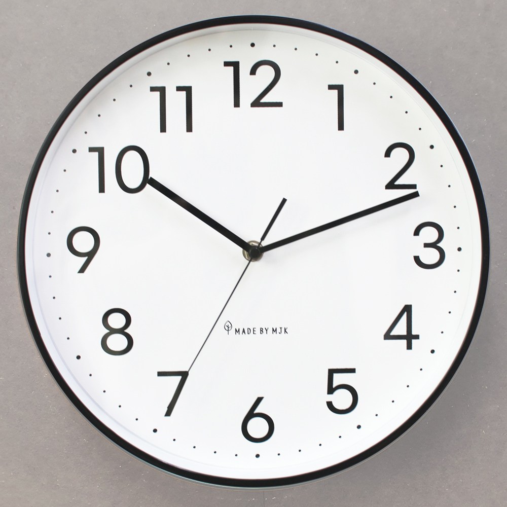 MJK 300 심플리 무소음 벽시계, 심플리 벽시계 - 블랙 9,900원