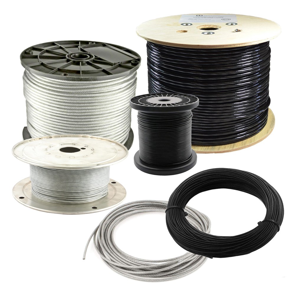 굿나잇몰 코팅 와이어 로프 줄 100M AC 스틸 철 PVC 1.2mm 1.6mm 2mm 2.4mm 3mm 4mm 5mm, 1개 36,300원