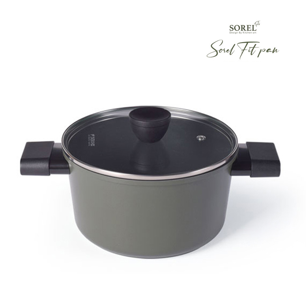 소렐 핏 통주물 IH 냄비 20cm, 1개, 올리브그린, 20cm 26,900원