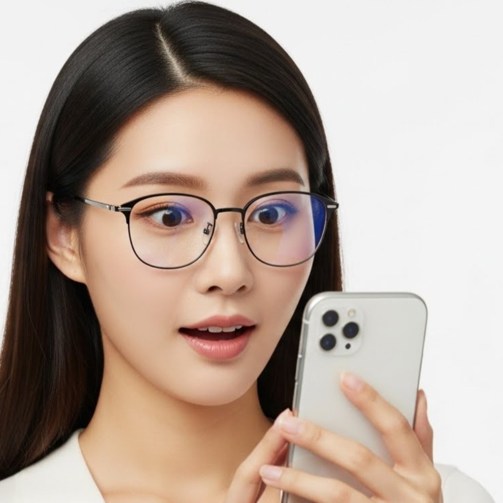 50대 60대 중년에 불편을 느낄 때 편하게 사용하기 좋은 남.여공용 초경량 블루라이트 안경 세트, 4 둥근안경 갈색, 1개 9,900원