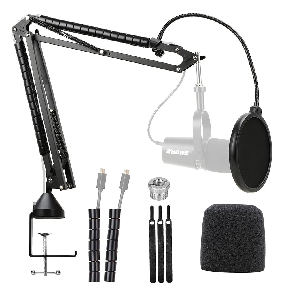 MV7 쇼크 마운트는 진동과 소음을 감소합니다. 매치되는 마이크 붐 암 스탠드, YOUSHARES Shure 마이크와 호환 85,600원