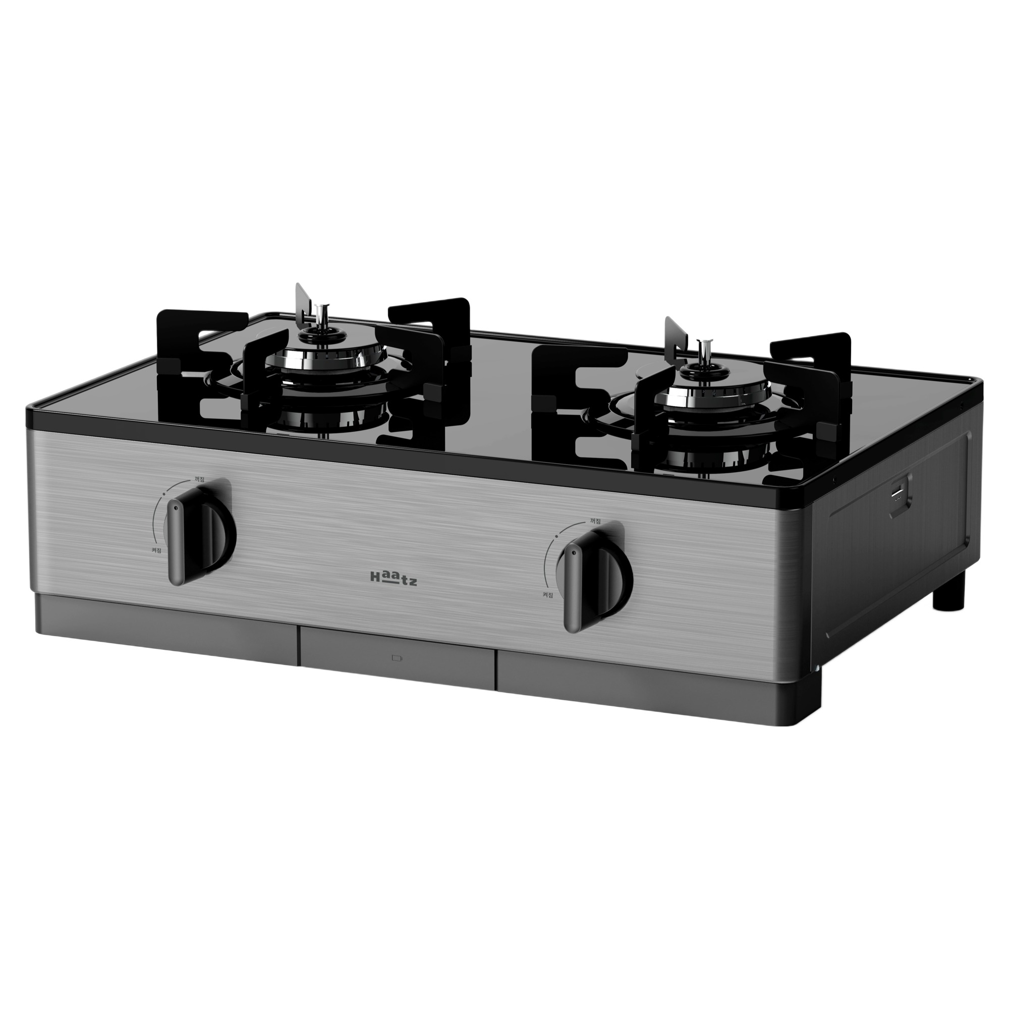 Haatz 프리스탠딩 가스레인지 2구 고객직접설치 쿨메탈, HFG-2381CM, LNG 129,000원
