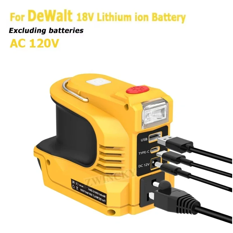 DeWalt 리튬 배터리 인버터 전원 은행 18V ~ 110V/220V 다기능 가정용 스마트 변압기 야외 작업 55,900원