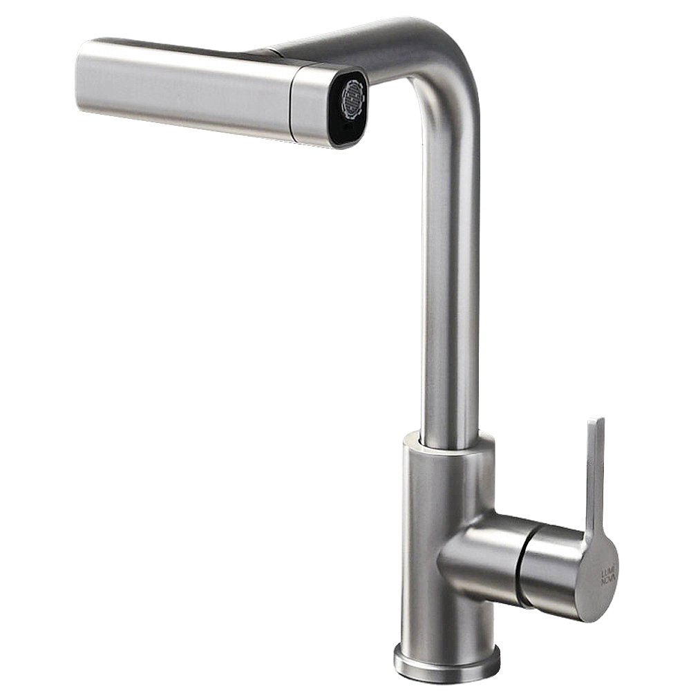 루미노바 주방수전 LV-1000 폭포수전 물튐방지 3way 무광니켈, 1개 71,000원