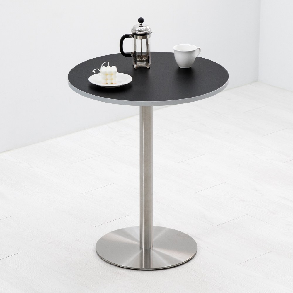 블랙 실버엣지 600 원형 18T 노아 스테인 테이블, 블랙 85,800원