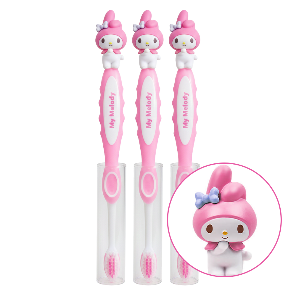 산리오 캐릭터 어린이 유아 미세모 칫솔 3세이상, 3개, 1개입, 마이멜로디 11,000원
