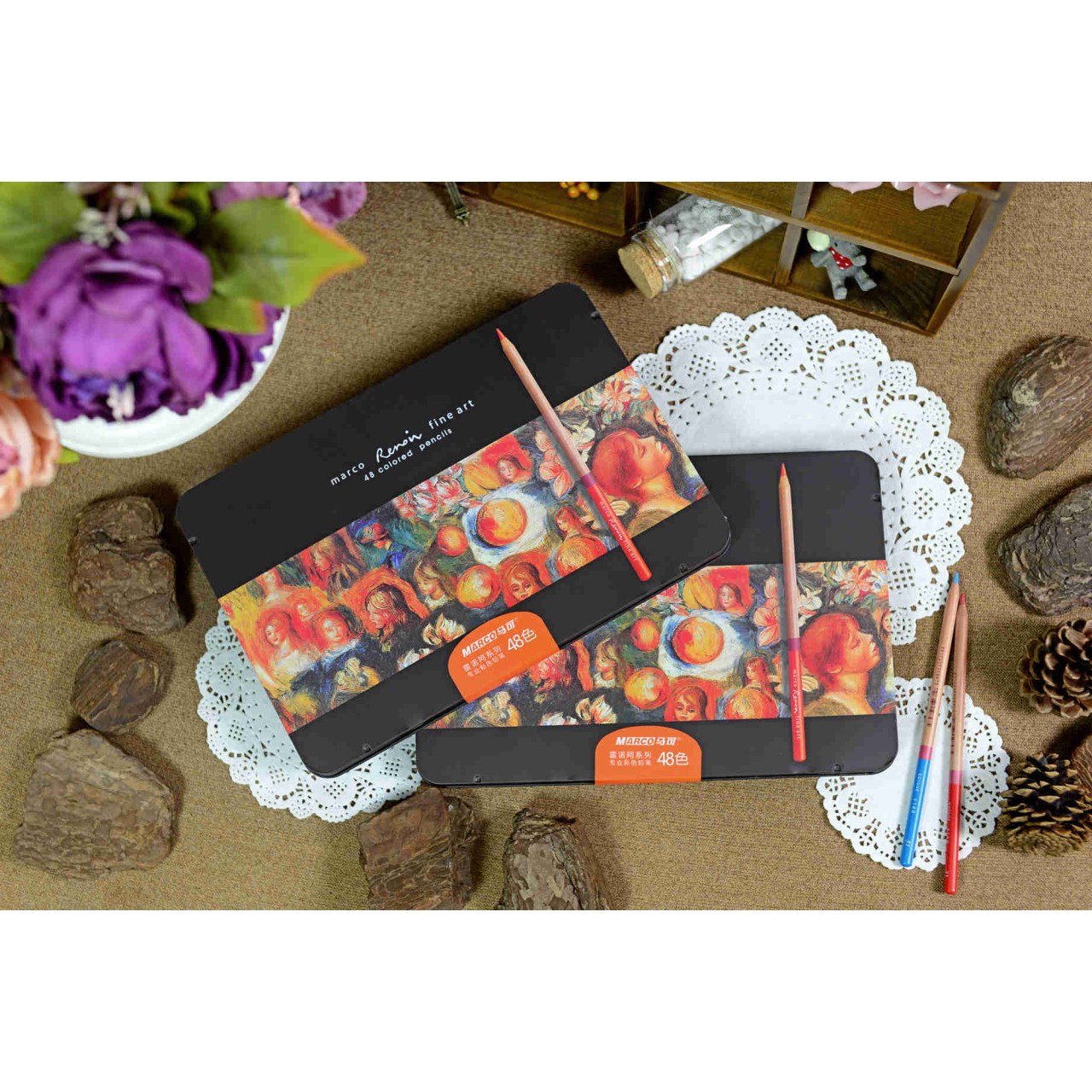 마르코 르누아르 유성 색연필 36색 48색 72색 120색 세트 28,000원
