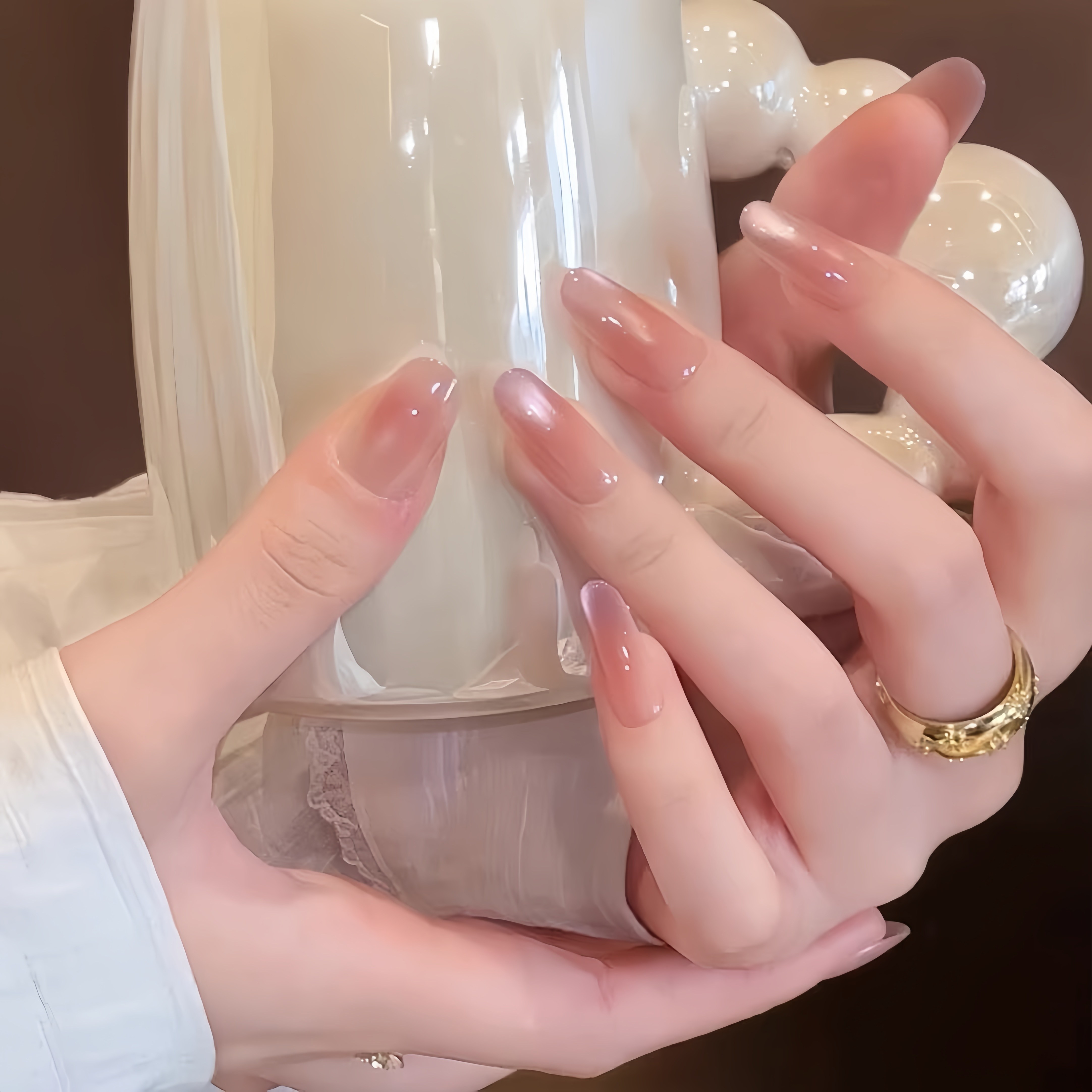 수제 네일 팁 봄 여름 신상 고양이 눈 시리즈 롱숏 네일 아트 일상 통근데이트휴가 필수 아이템, 1개, 보라색 포도,S사이즈,10P 16,800원