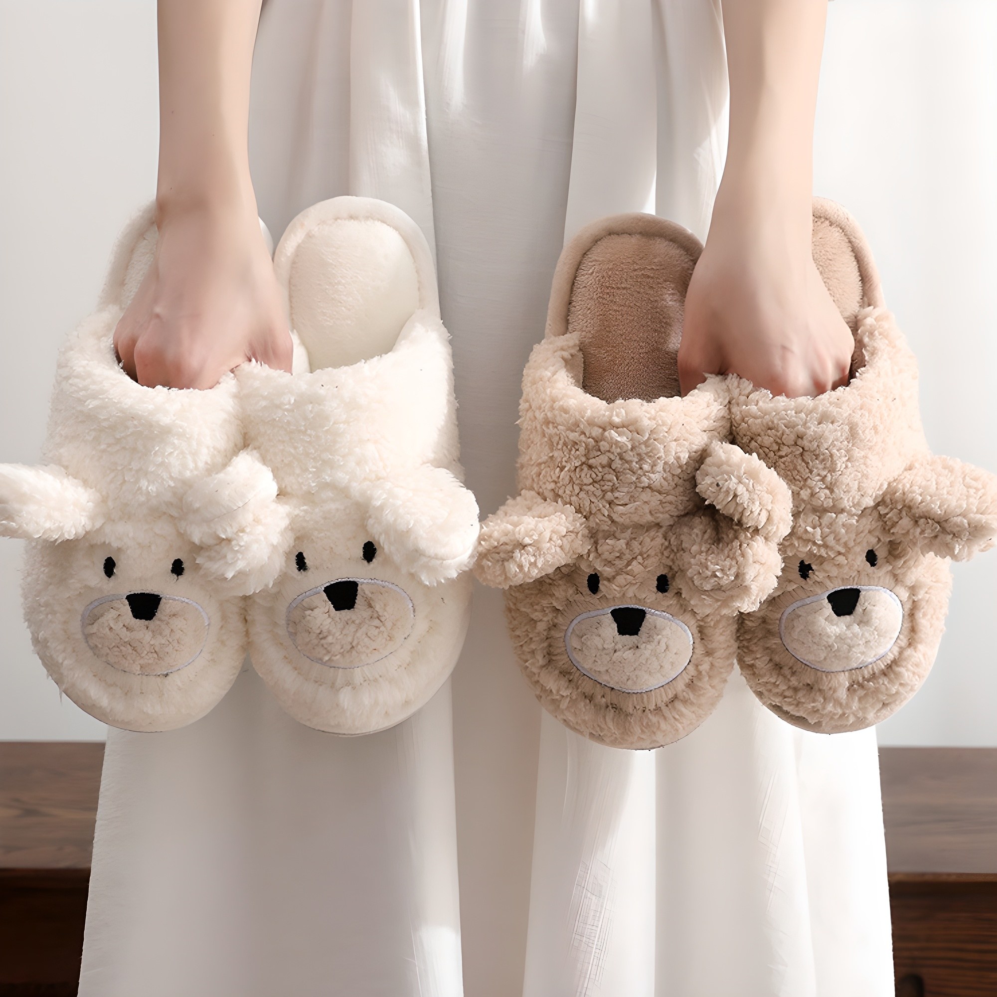 보보니 겨울 실내화 곰돌이 털 슬리퍼 1+1 12,930원