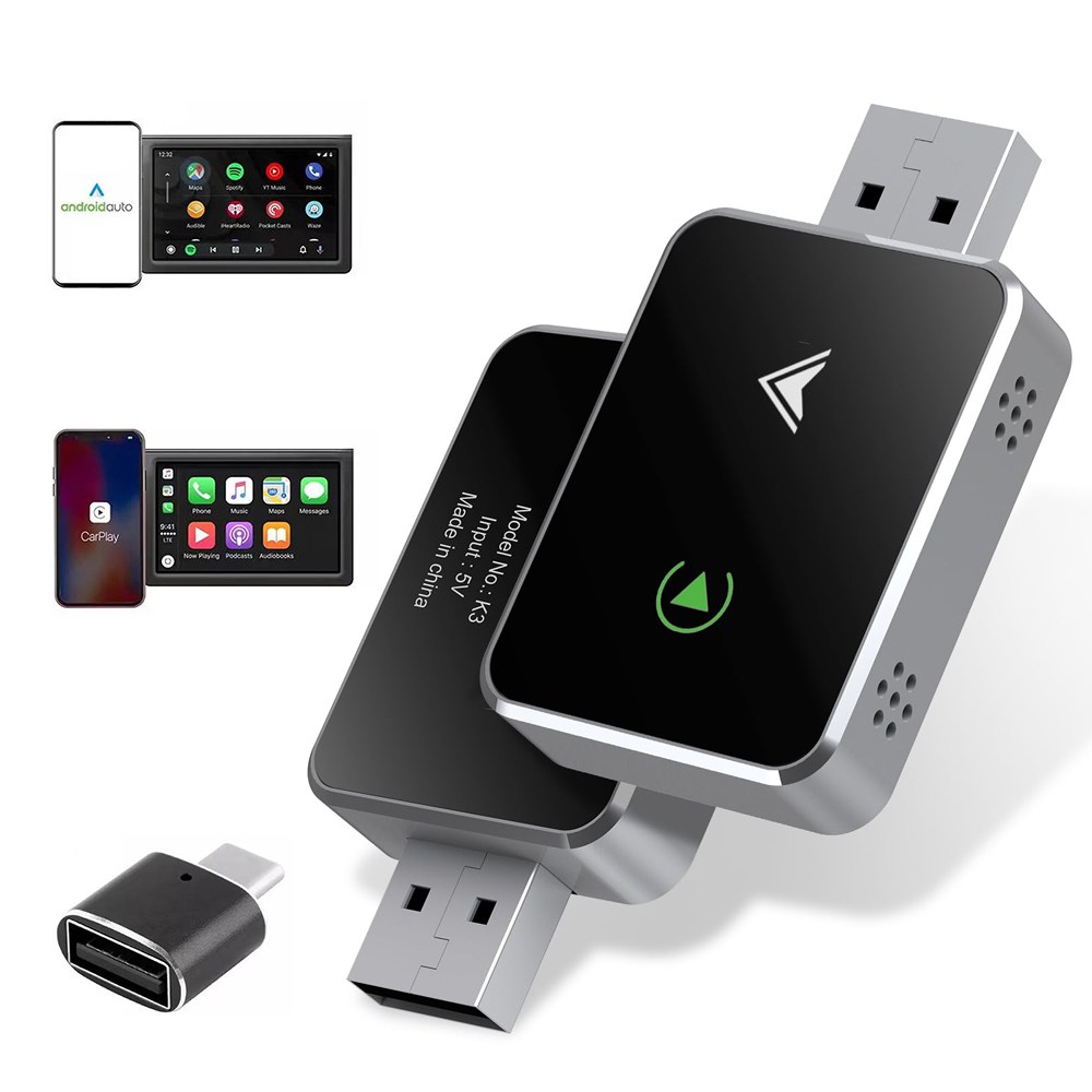 자홀포  무선 자동차 어댑터 애플 카플레이 / 안드로이드오토  2in1 원클릭 전환 & 플러그앤플레이 22,700원