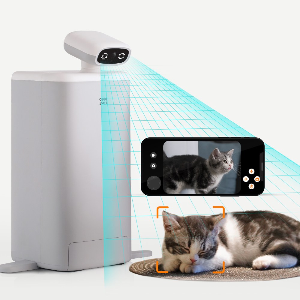 펫쭈 고양이 AI 자동급식기 강아지 360도 회전 카메라 반려동물 펫 183,000원