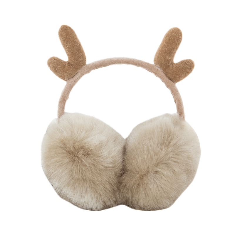 QC 여성용 방한 귀마개 사슴뿔 겨울 따뜻한 털 이어워머 14,500원