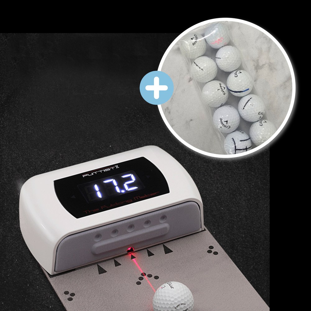 퍼티스트2 디지털 골프연습용품 퍼팅연습기 가정용 퍼팅 매트 로스트볼 포함, 1개, 화이트 199,000원