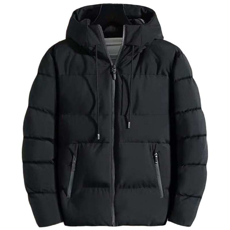 타임퓨어 남성용 겨울 후드 패딩 점퍼 두꺼운 보온성 지퍼 포켓 드로우스트링 디자인 캐주얼 박시 패딩 후드 두꺼운 점퍼 23,000원