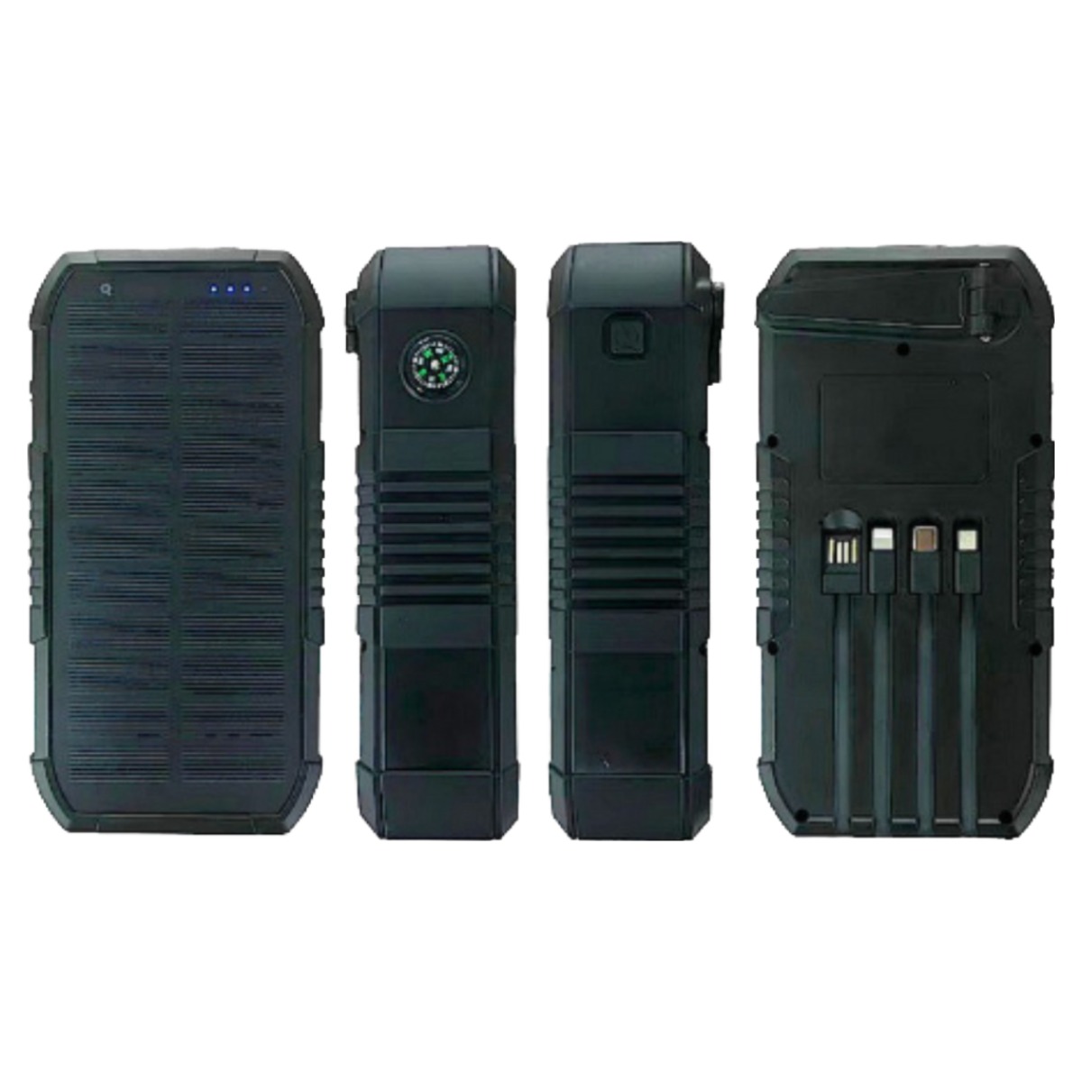 수동충전 자가발전 비상충전기 40000mAh 태양광 휴대용 보조배터리 QC PD 충전 방수 방진, 블랙, VP20025 135,000원