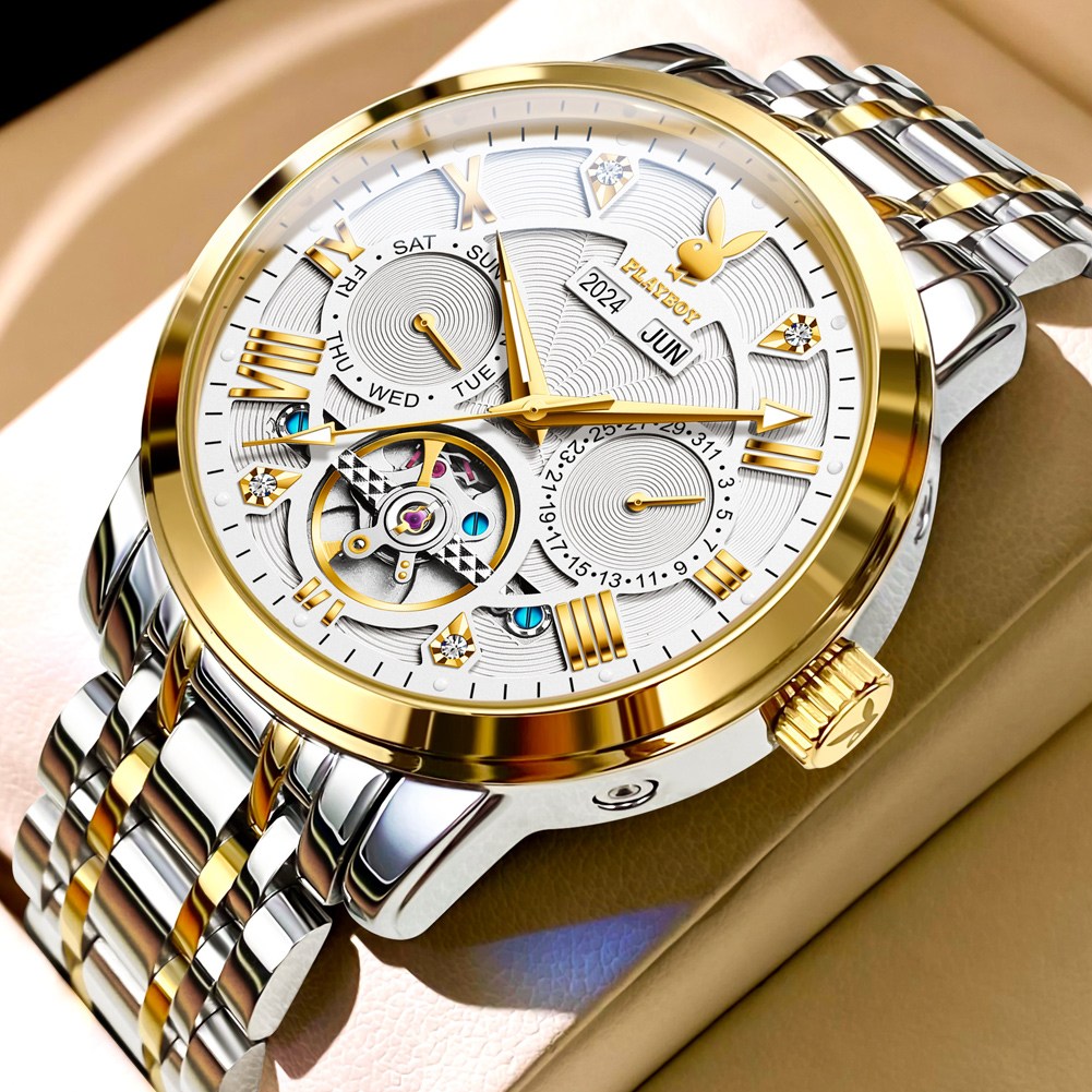 PLAYBOY 명품 브랜드 남자 기계식 시계 자동 오토매틱 손목시계 205,200원