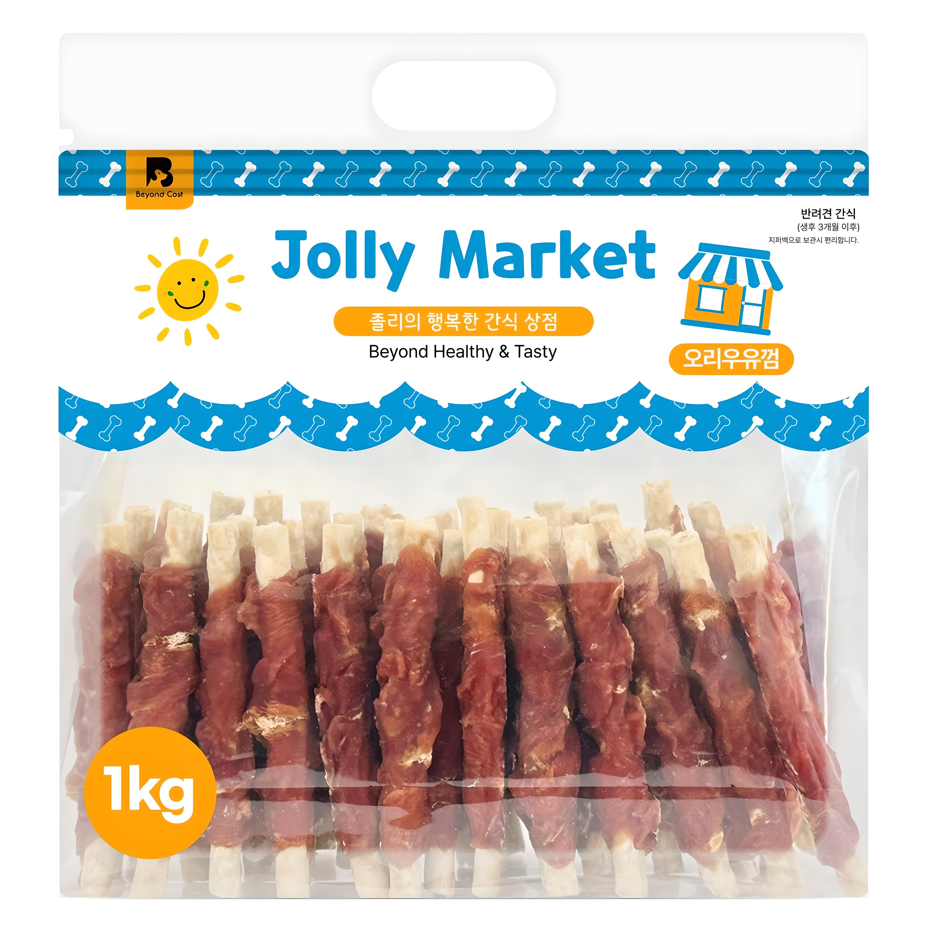 졸리마켓 강아지 대용량 육포, 오리우유껌, 1kg, 1개 13,900원