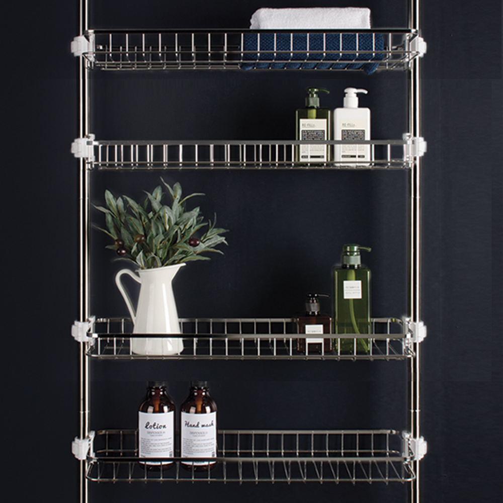 디허브 원터치락 스텐레스 사각욕실선반400 4단 79,300원