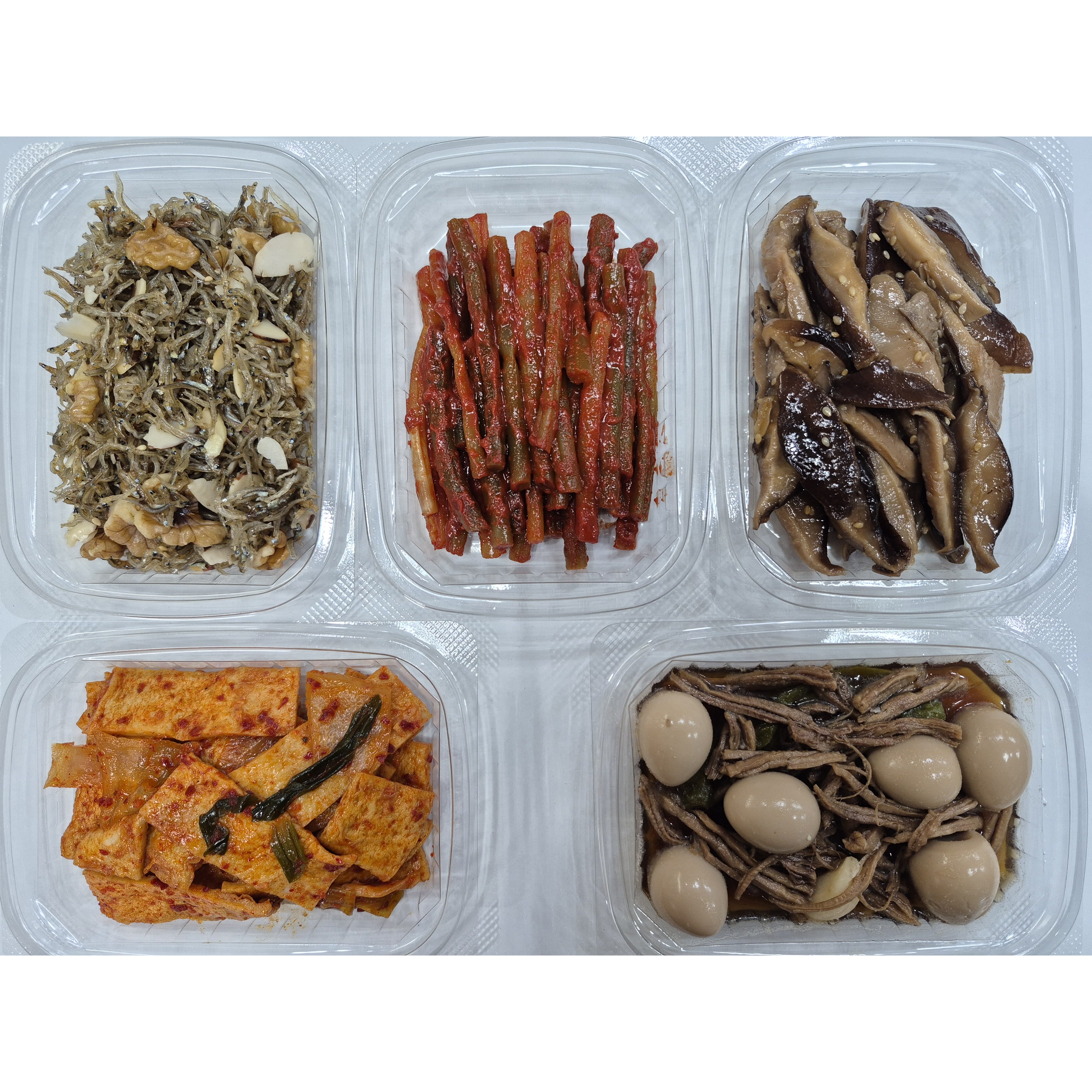 [ 배가네 반찬 ] 매일이 새로운 반찬 5종 / 표고버섯조림 + 어묵조림 + 장조림 + 마늘쫑무침 + 견과류 잔멸치 볶음 15,000원