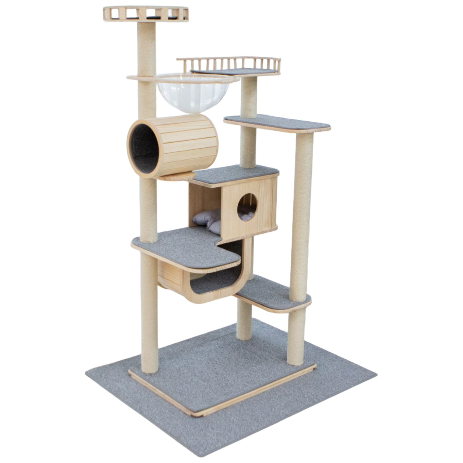 가르르 원목 고양이 캣타워 캣폴 갤럭시 캣타워, 연그레이, 1개 382,000원