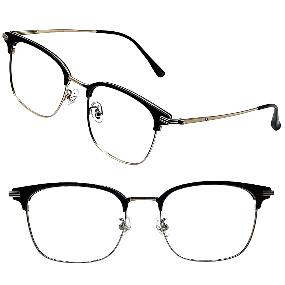 [오늘발송] EYES ONE 고퀄리티 사각 스퀘어 베타 티타늄 하금테 반뿔테 안경테 가벼운 편안한 명품 안경테 59,000원