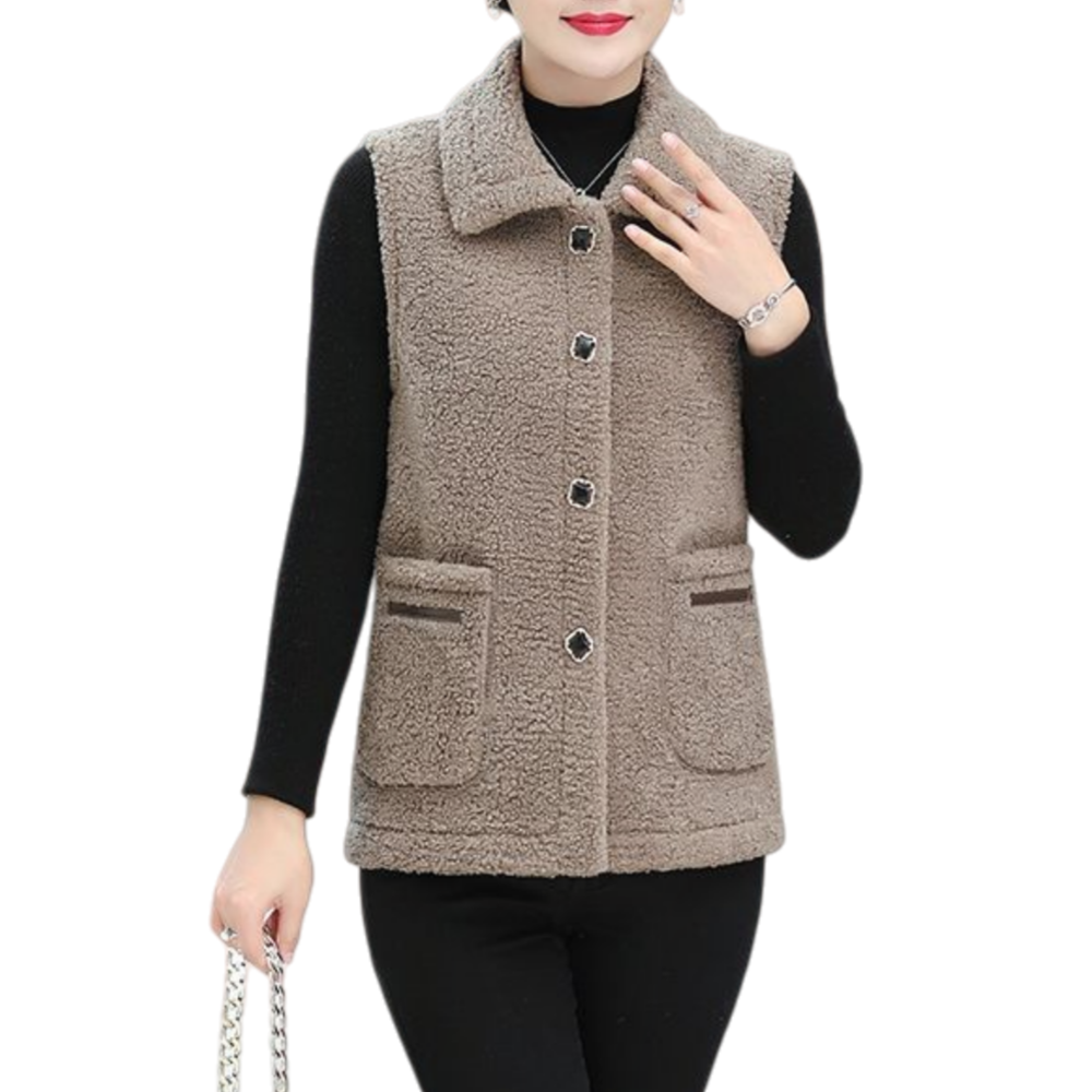 Makone 여성 가을 겨울 캐주얼 데일리 뽀글이 조끼 34,980원