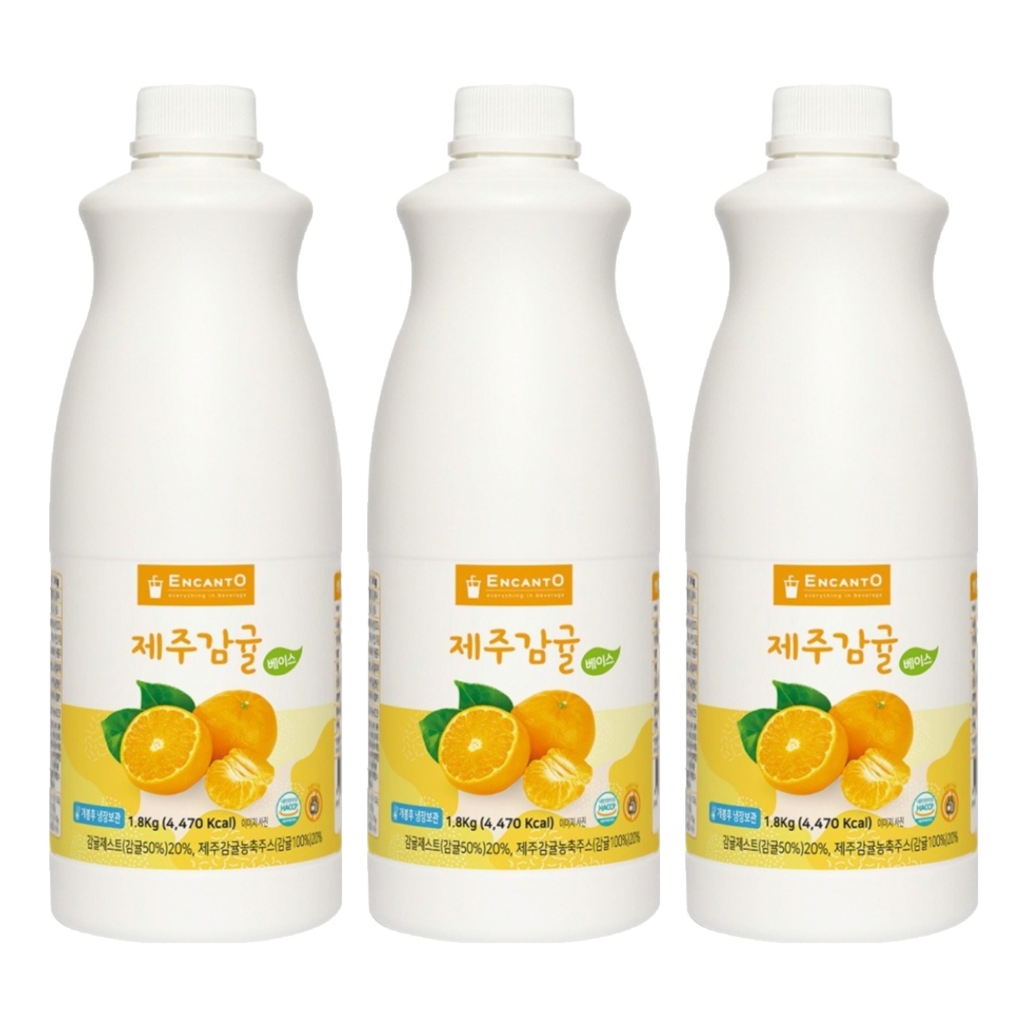 엔아이에프 엔칸토 제주감귤베이스, 1.8kg, 3개 54,000원