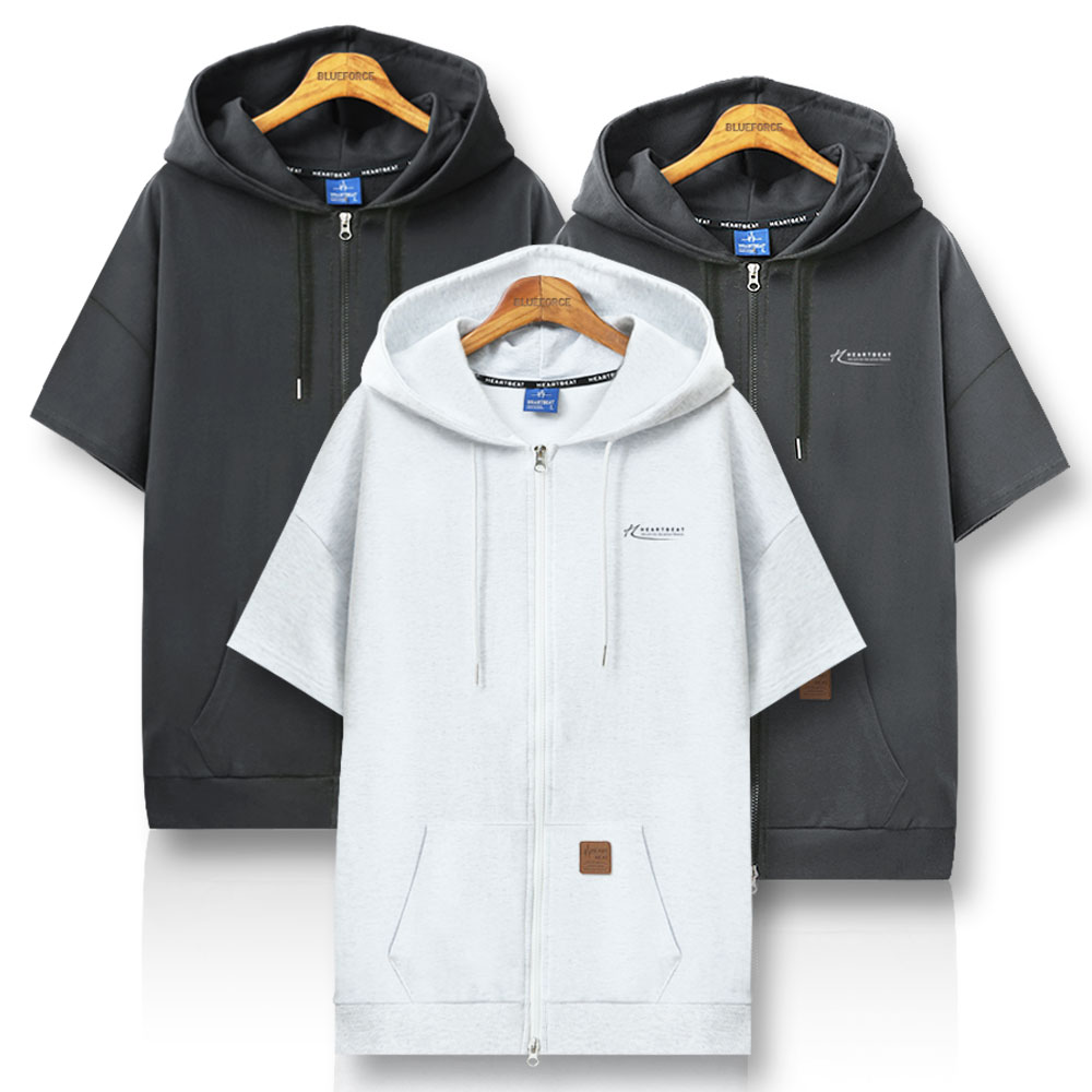 하트비트 베릿티 반팔 후드집업 오버핏 반팔티 [국내생산] 32,700원