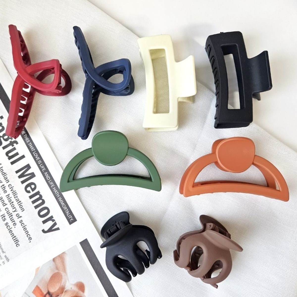 모스리나 데일리 칼라풀 무광 집게핀 8종 세트 10,900원