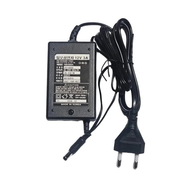 국산 12V 3A CCTV 소형가전 다용도 어댑터, 1개, 검정 13,500원
