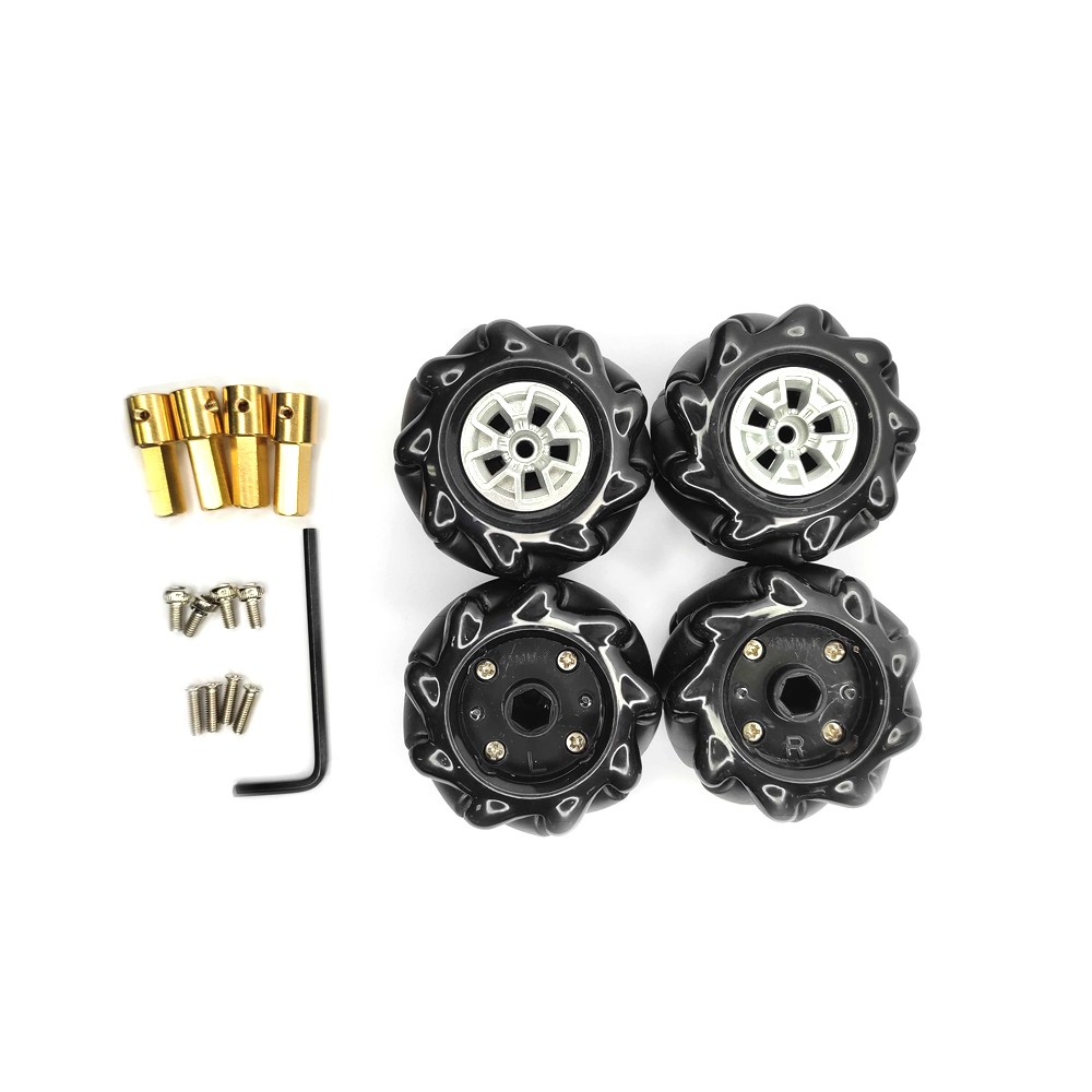 메카넘휠 아두이노 스마트 로봇 RC카용 48mm N20 모터용 샤프트 포함, 1세트, 48mm 메탈 샤프트 28,000원