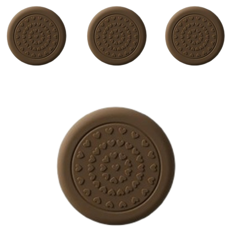 올하이 의자 가구 부착형 PVC 실리콘 소음 미끄럼방지 의자발패드 브라운 원형 6,400원