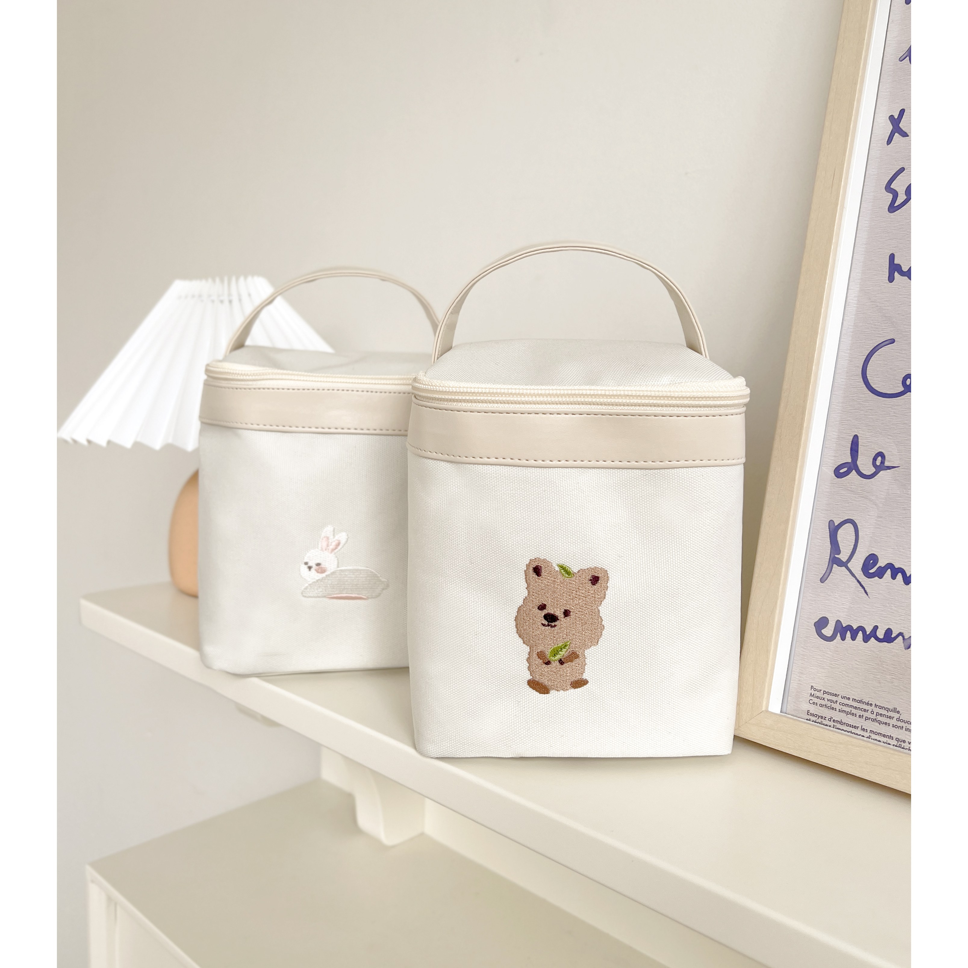 맘노코 아이 이유식 도시락 보온보냉백 가방 자수 파우치 28,500원