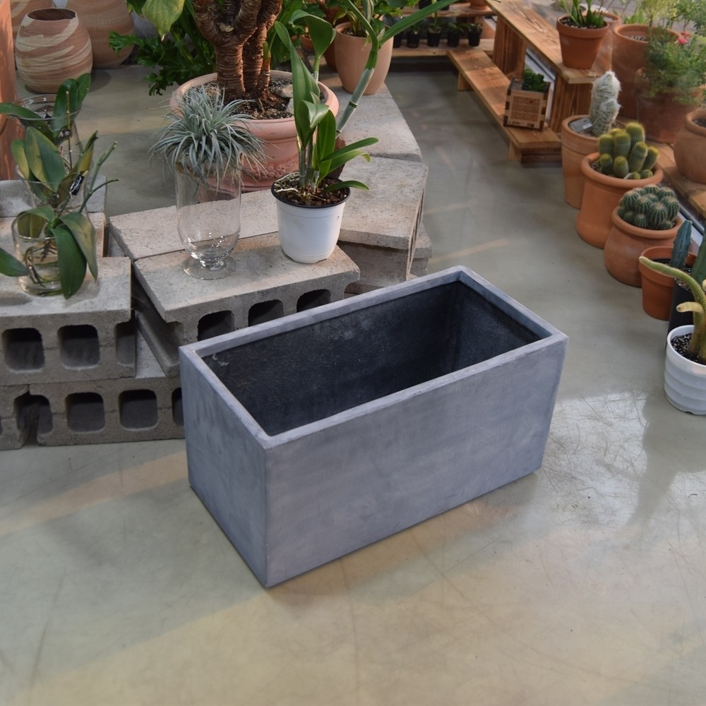 모던 FRP 초대형화분 옆이넓은 직사각 HP1259 D60 60x30x30cm 네추럴시멘트 플랜터, 물구멍타공(단순변심불가) 146,430원