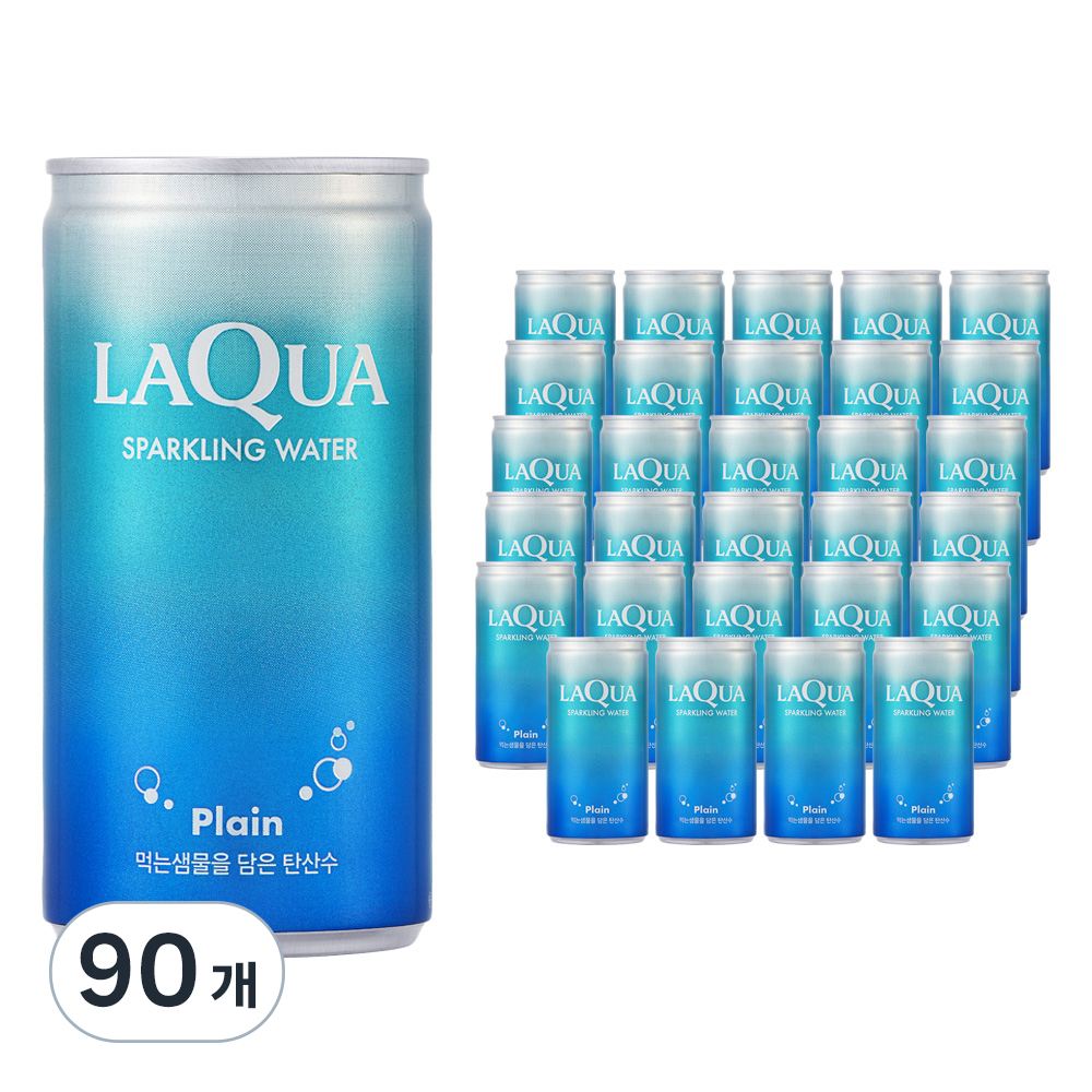 라쿠아 플레인 탄산수 캔, 90개, 190ml 26,900원